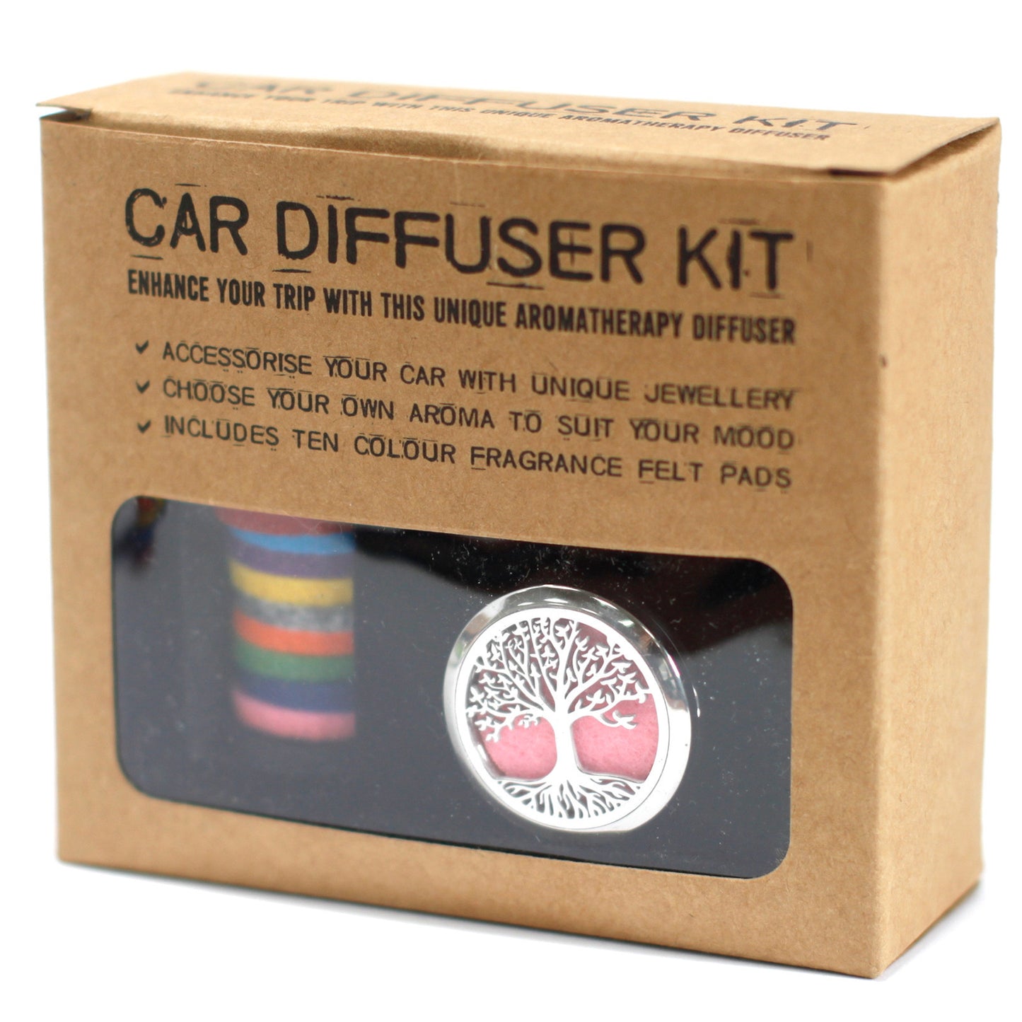 Kit diffuseur pour voiture - Fleur de vie - 30 mm