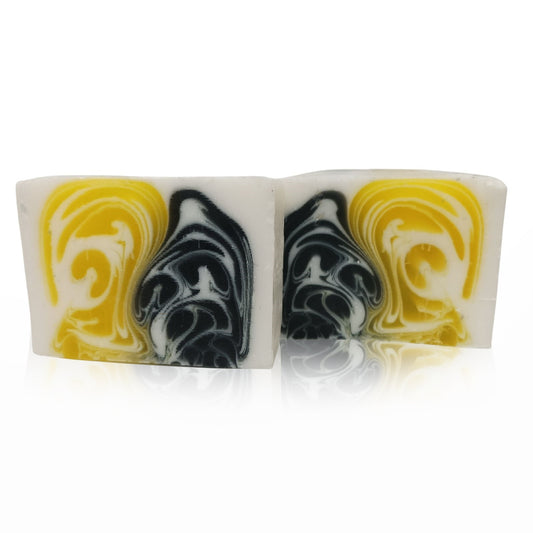 Savon artisanal 1,2 kg - Jour et Nuit - Jaune et Noir