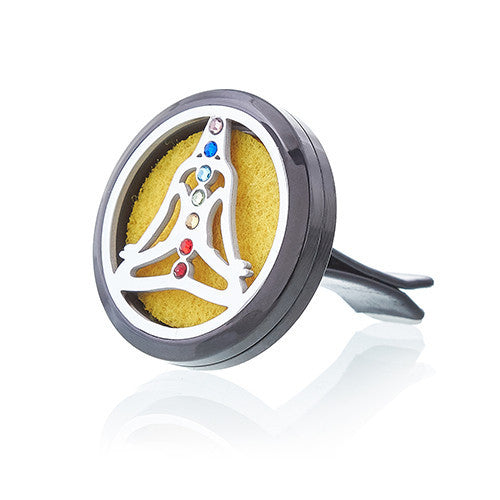 Kit diffuseur pour voiture - Chakra Yoga en étain - 30 mm