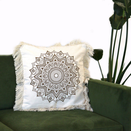 Coussin Mandala Lotus - 45x45cm - Bronze