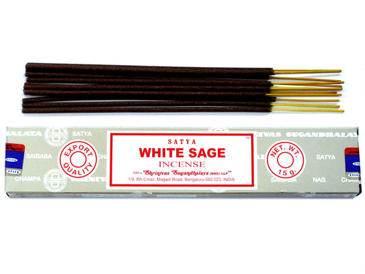 Bâtonnets d'encens Satya 15 g - Sauge blanche