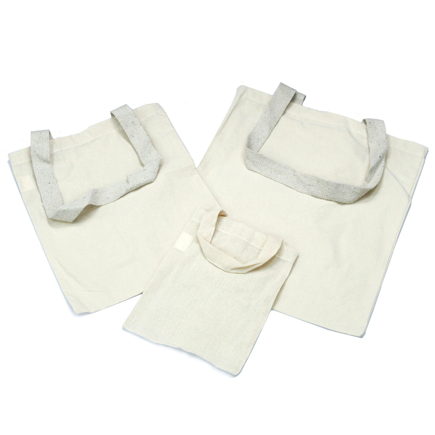 Grand sac en coton naturel 38x42cm