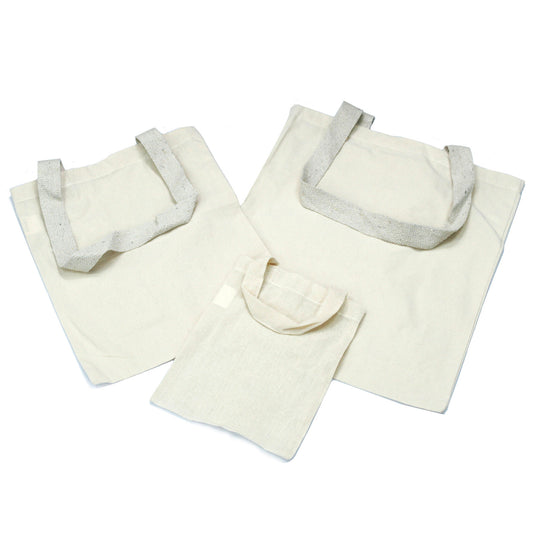 Grand sac en coton naturel 38x42cm