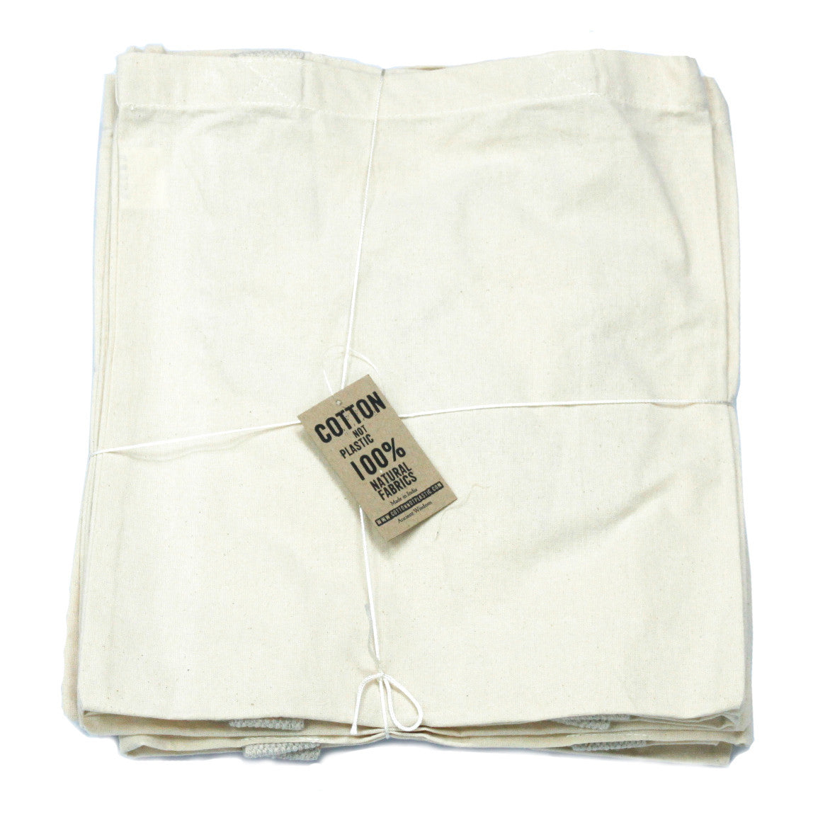 Grand sac en coton naturel 38x42cm