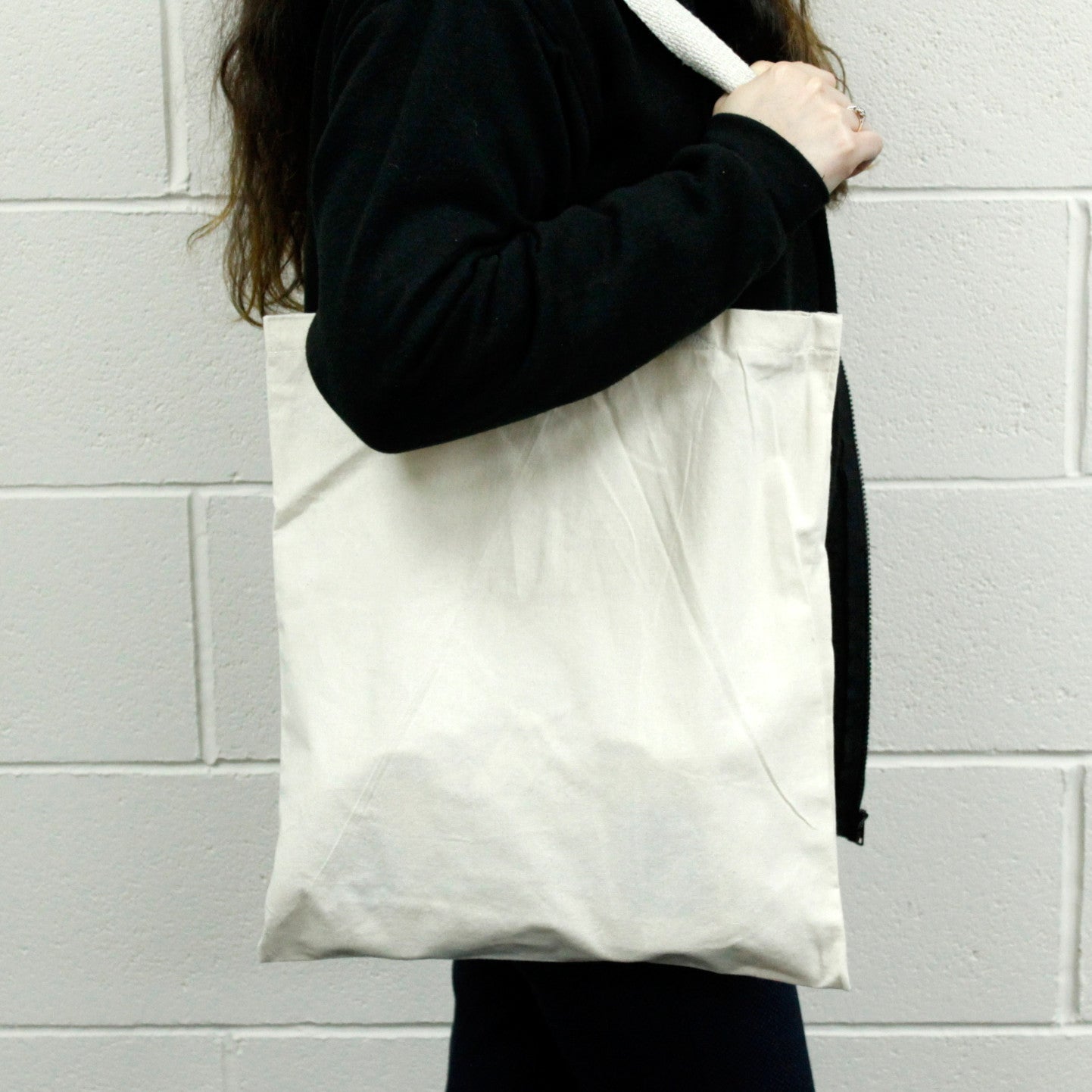 Grand sac en coton naturel 38x42cm