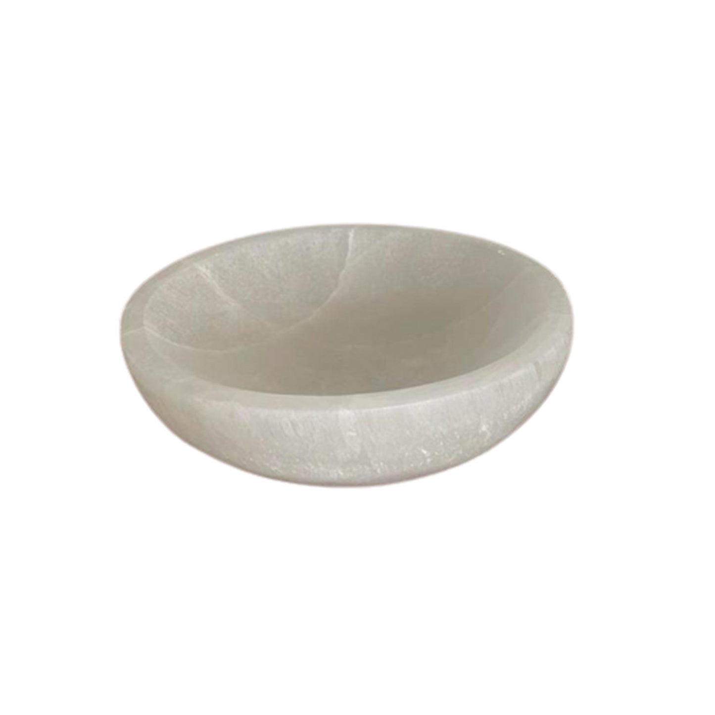 Bol en sélénite en forme de cœur - 15 cm