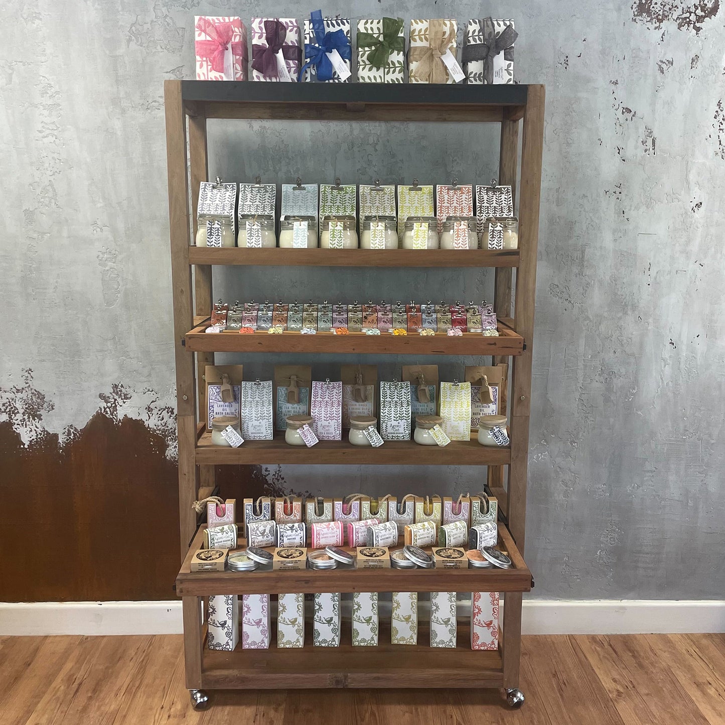 Présentoir à savon liquide - 8 distributeurs