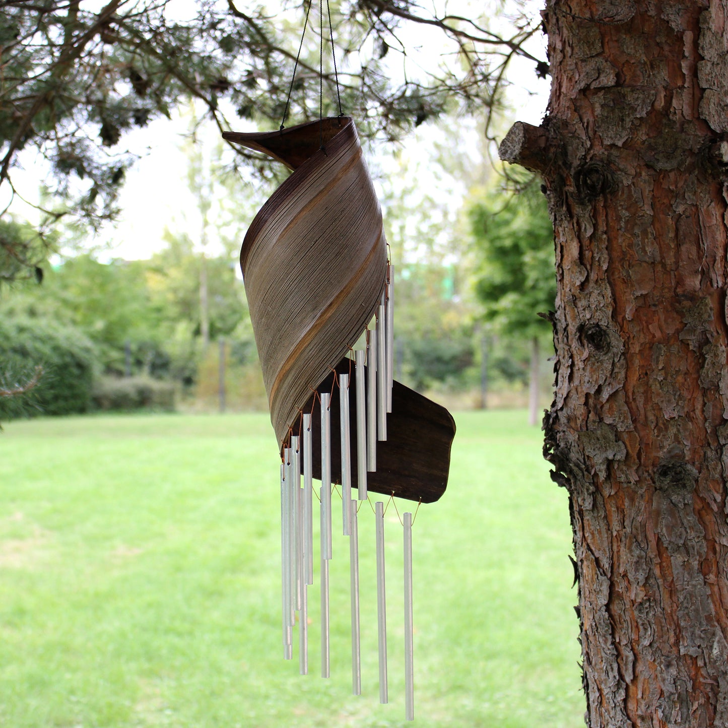 Carillons éoliens en feuilles de cocotier - Naturel