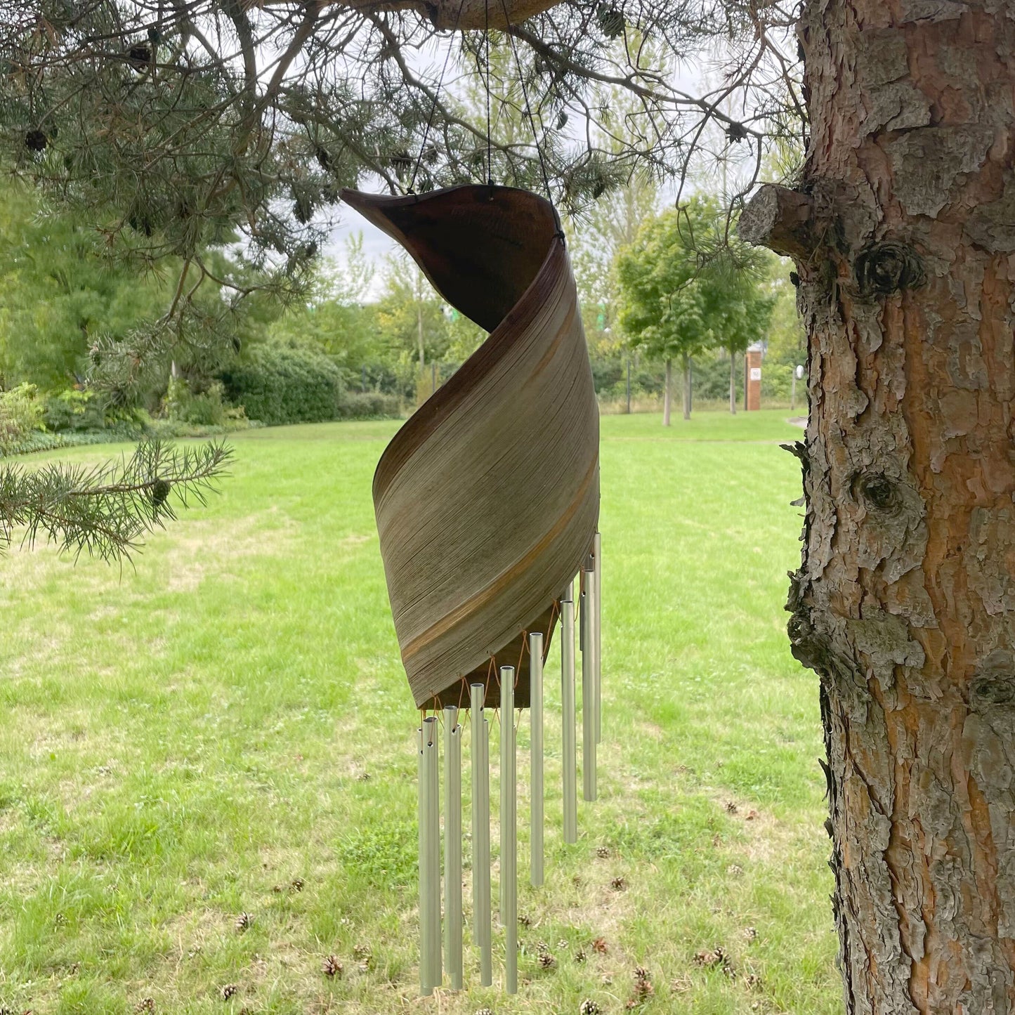 Carillons éoliens en feuilles de cocotier - Naturel