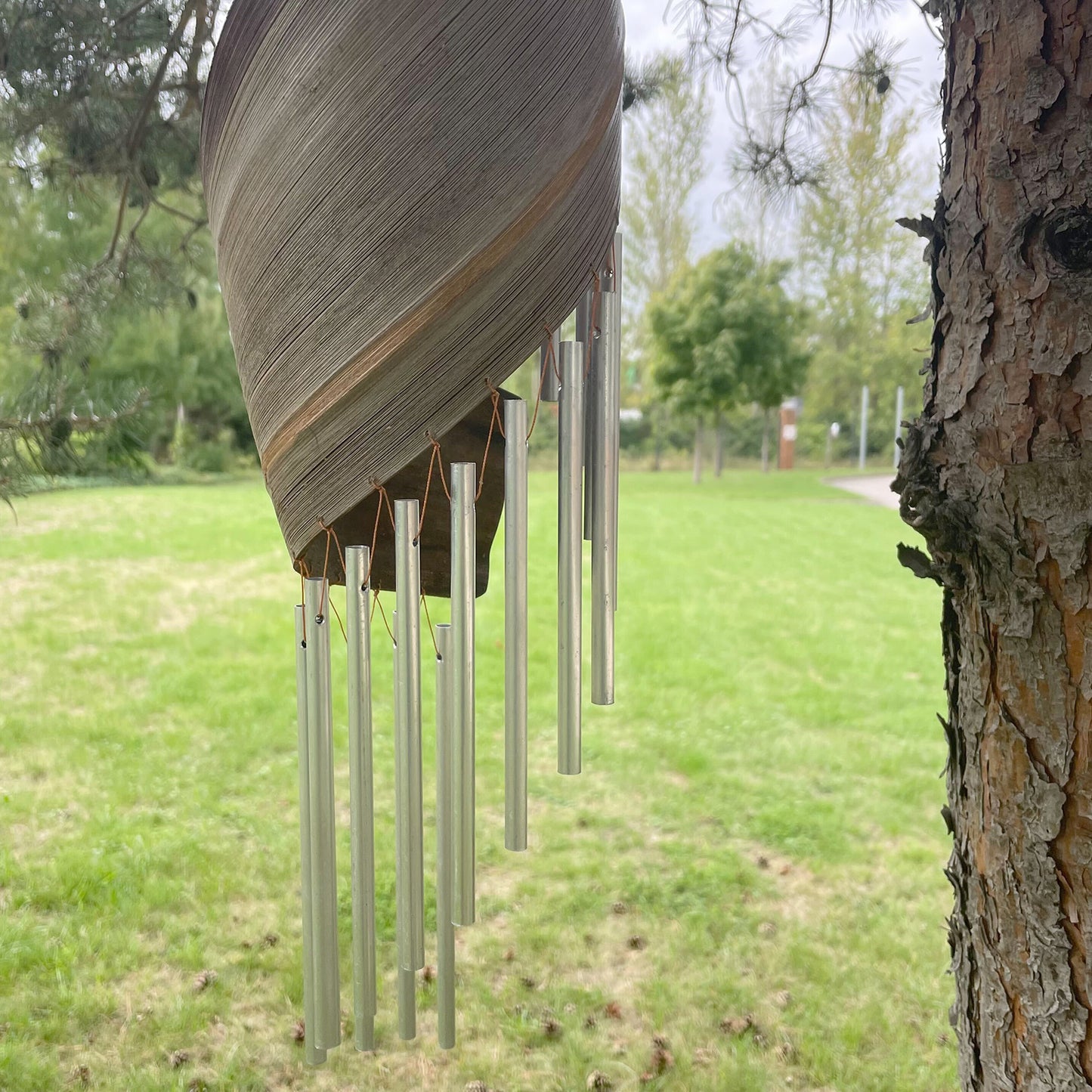 Carillons éoliens en feuilles de cocotier - Naturel