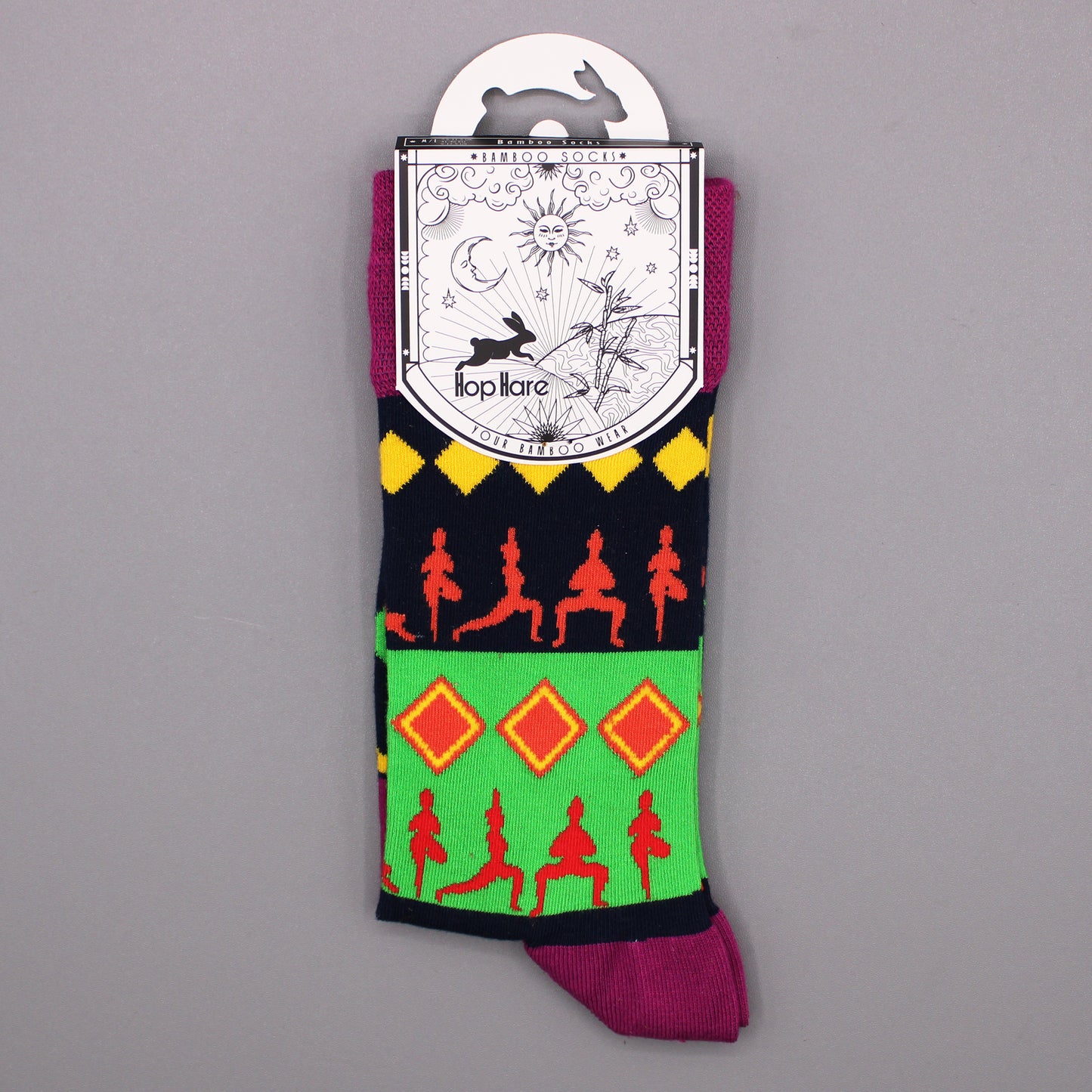 Chaussettes en bambou Hop Hare (P/M) - Poses de yoga