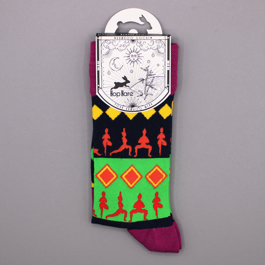 Chaussettes en bambou Hop Hare (P/M) - Poses de yoga