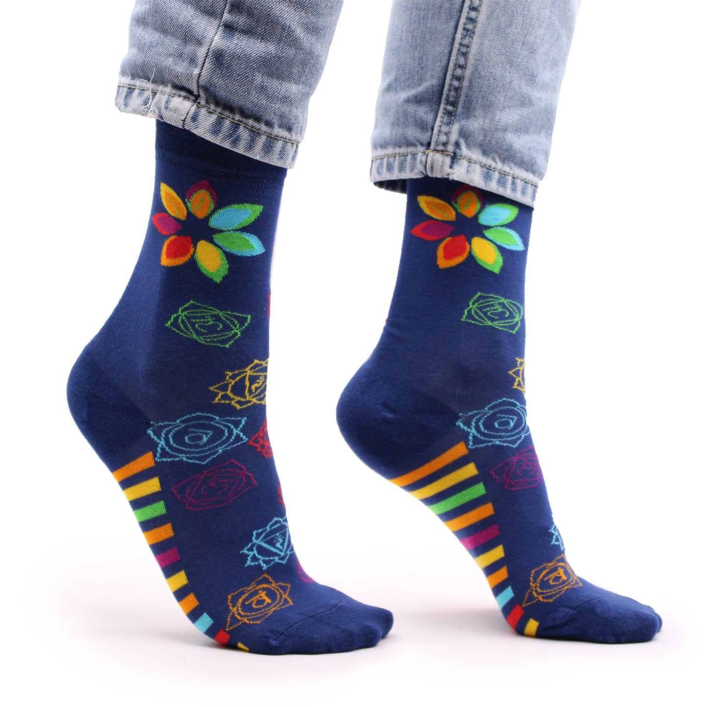 Chaussettes Hop Hare (41-46) - Chakra arc-en-ciel