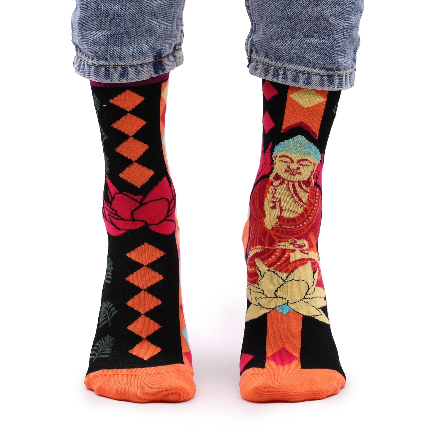 Chaussettes en bambou Hop Hare (P/M) - Bouddha rose et lotus