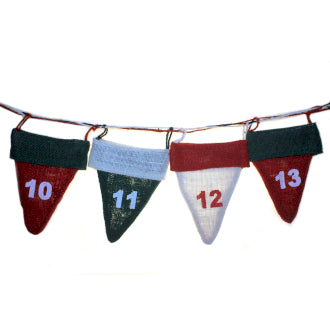 Calendrier de l'Avent avec chapeaux d'elfe
