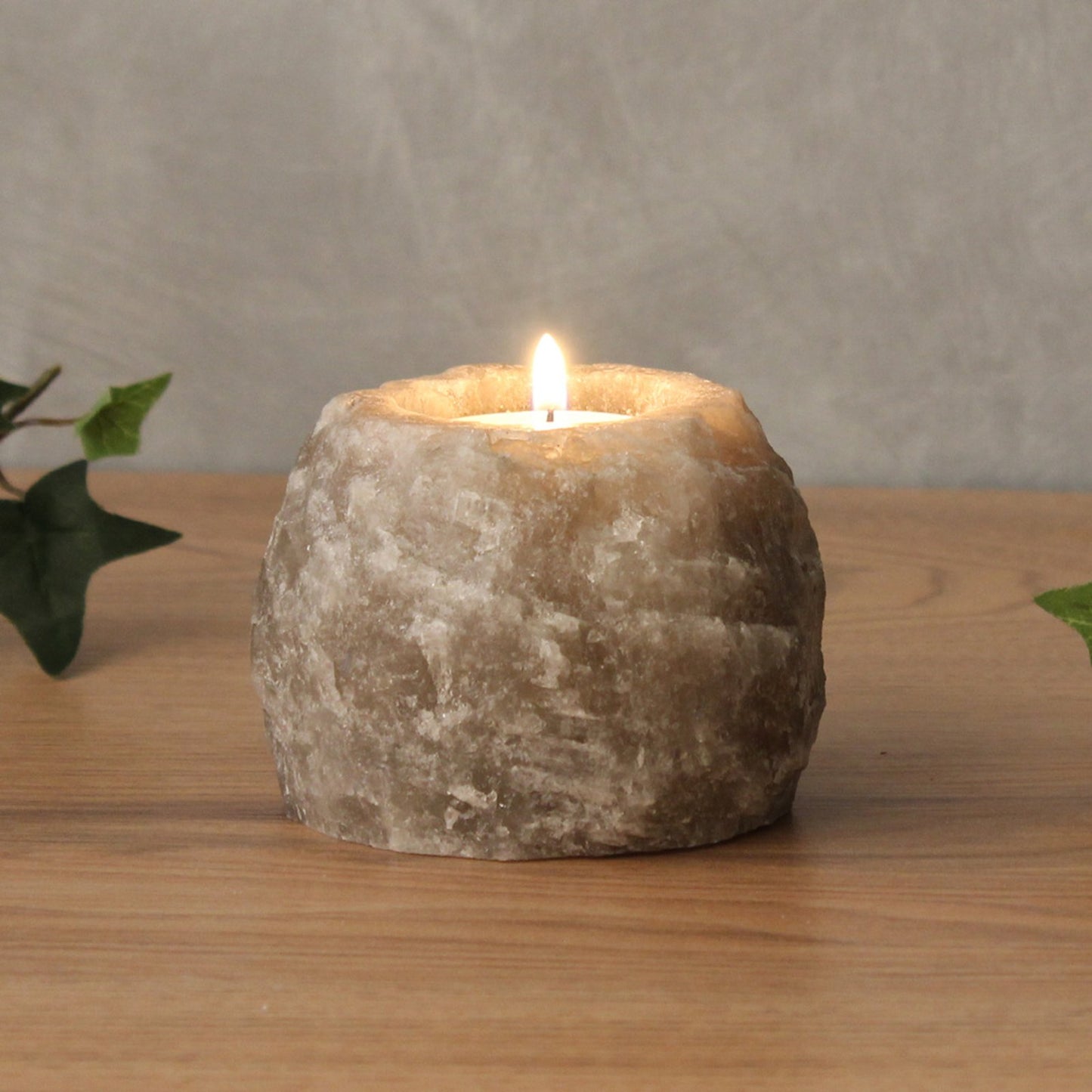 Bougeoir en sel gris 600-800 g