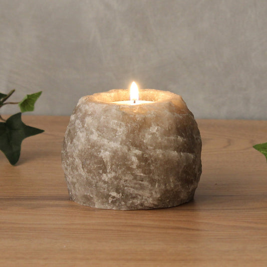 Bougeoir en sel gris 600-800 g