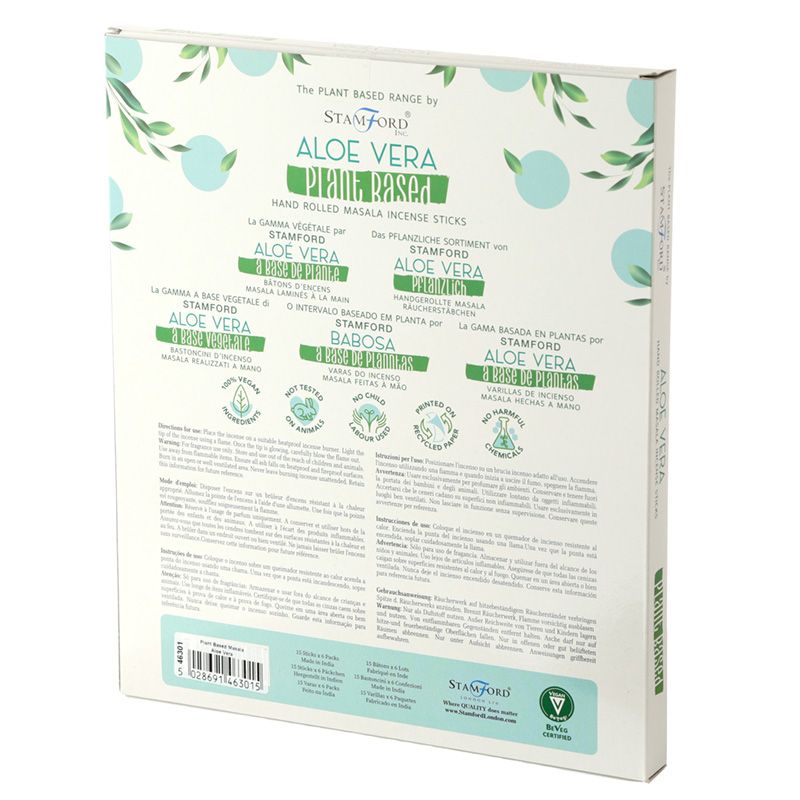 3 boîtes d'encens aux herbes Masala - Aloe Vera