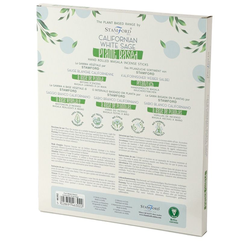 3 boîtes d'encens Herbal Masala - Sauge blanche de Californie