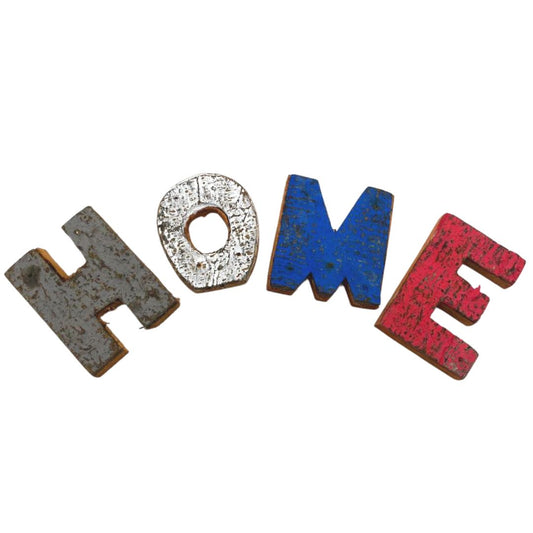 Lettres rustiques couleur écorce - HOME (4x3)