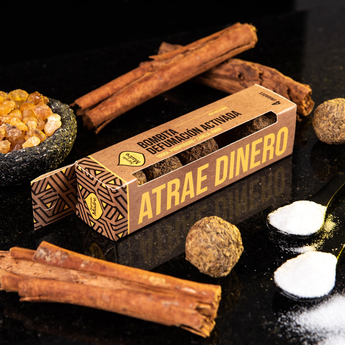 Boîte de 4 ampoules d'encens Attire l'argent