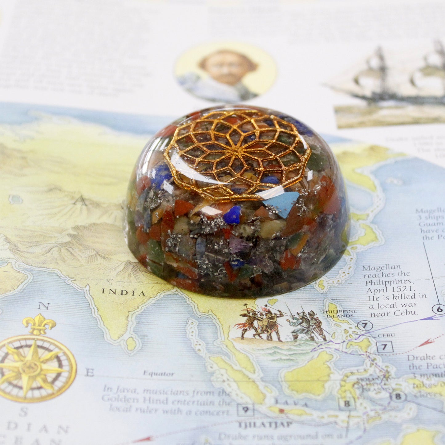Orgonite de bureau - Plusieurs pierres