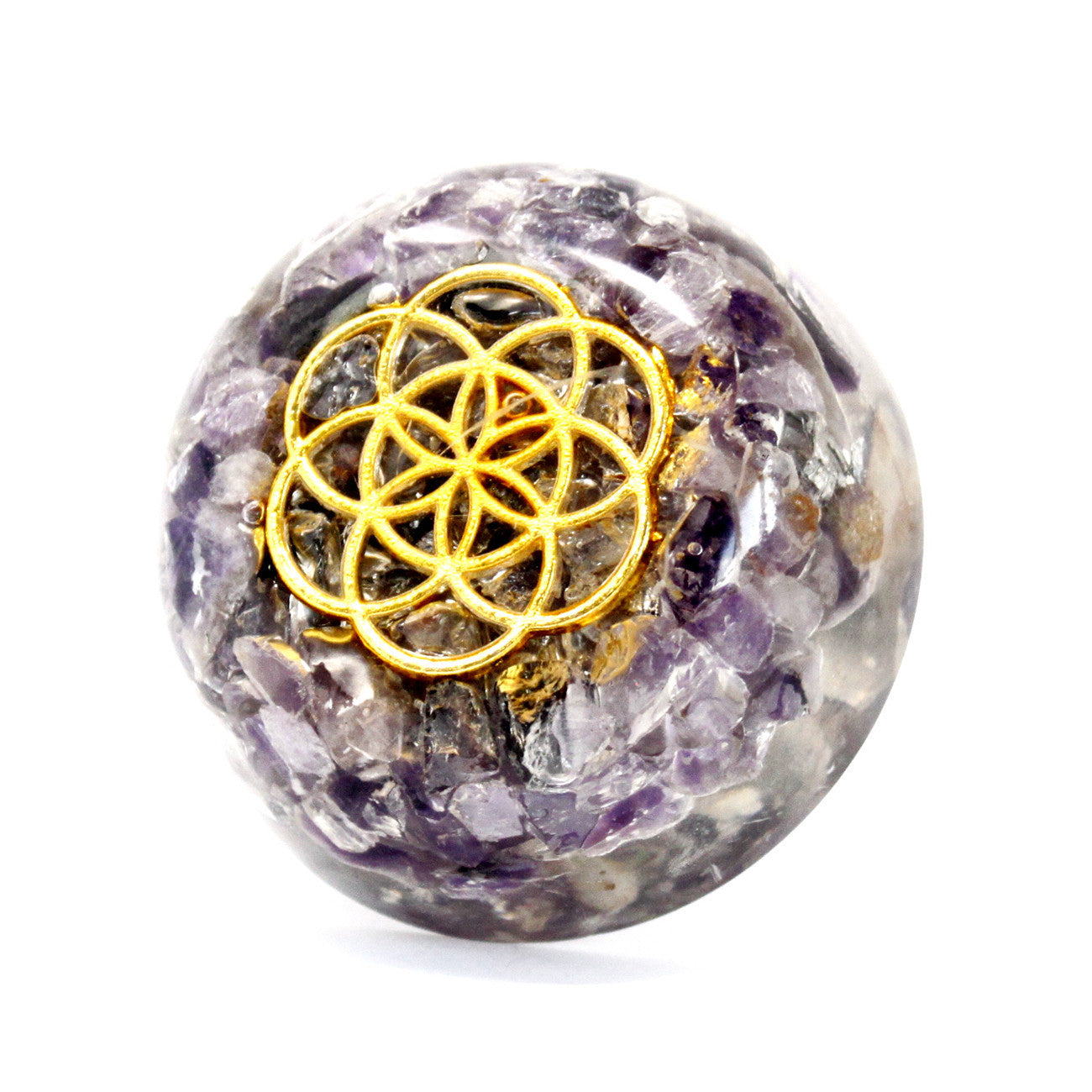 Orgonite de bureau - Pierre d'améthyste