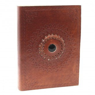 Carnet en cuir onyx noir