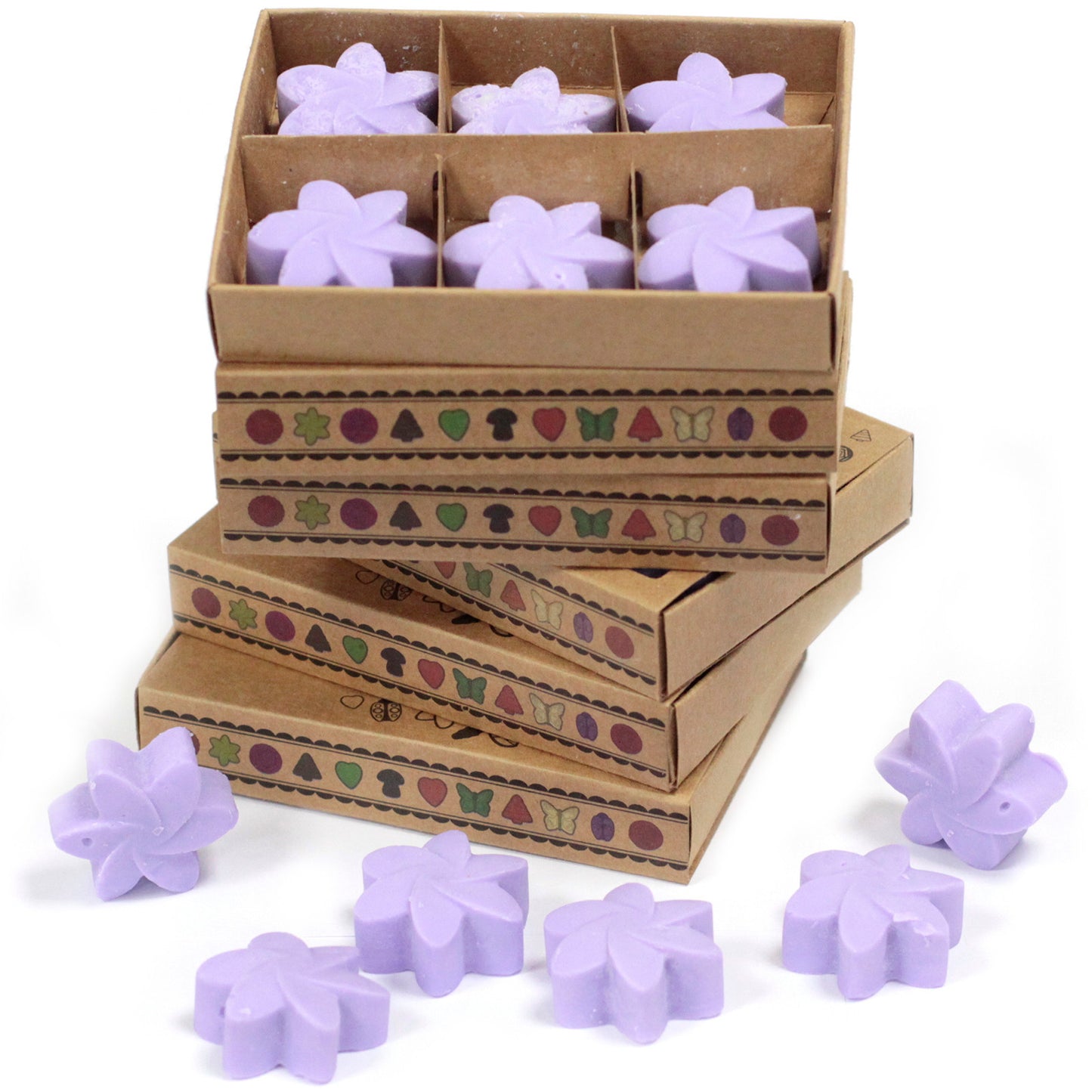 Coffret de 6 fondants à la cire de soja - Champs de lavande