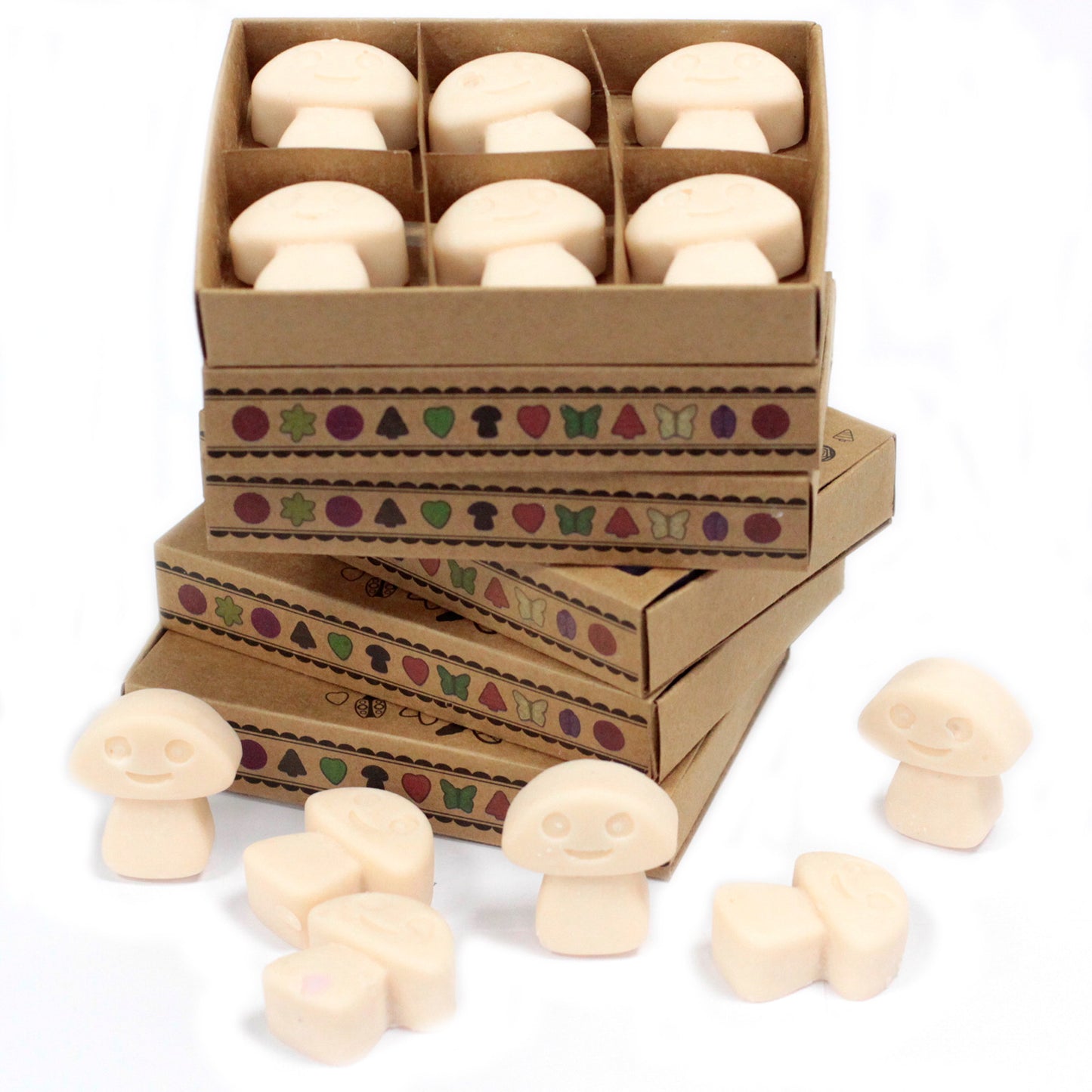 Coffret de 6 fondants à la cire de soja - Noix de muscade et vanille
