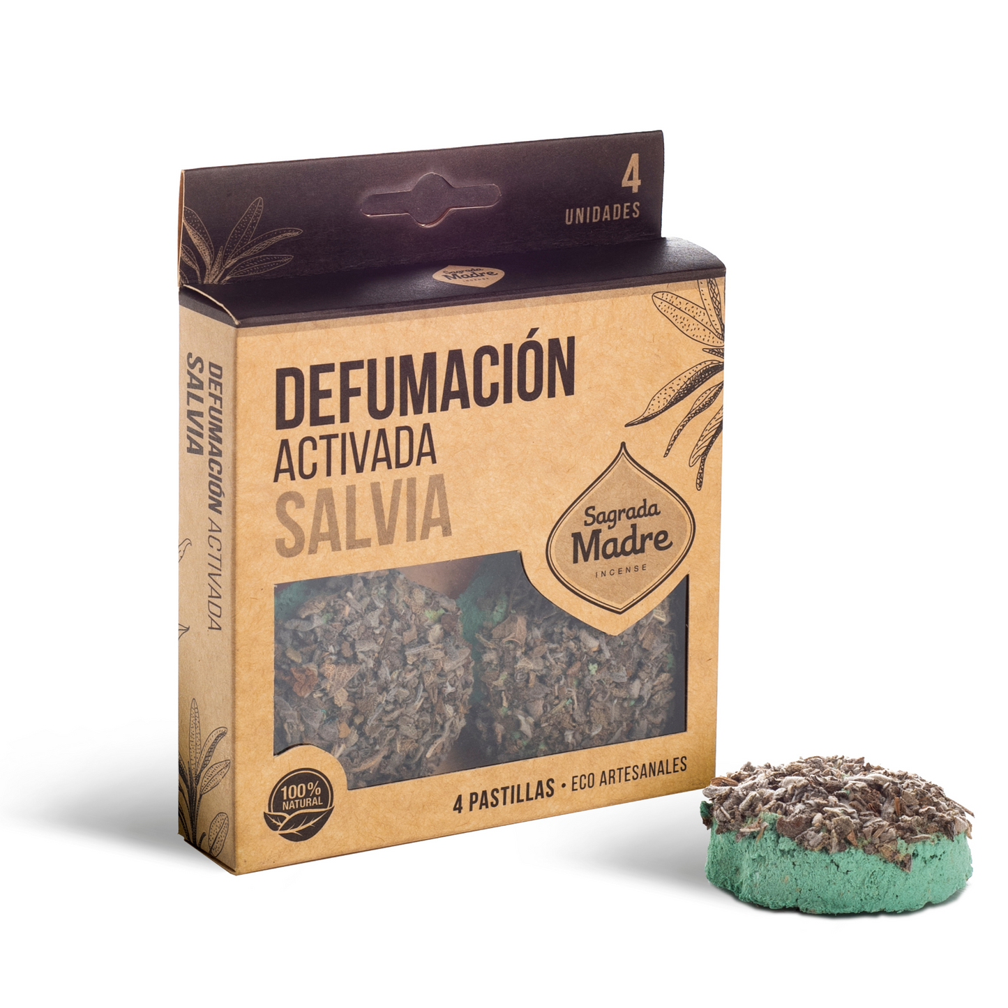 Comprimés d'encens en résine x 4 Sauge blanche
