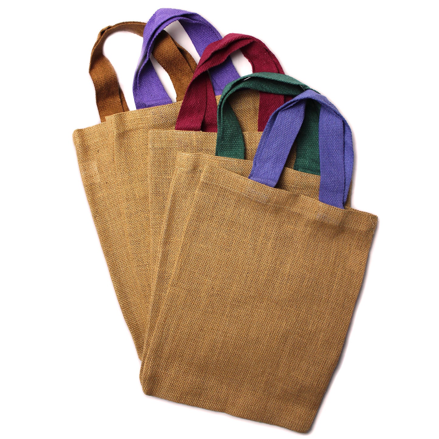 Sac en jute - 5 anses colorées