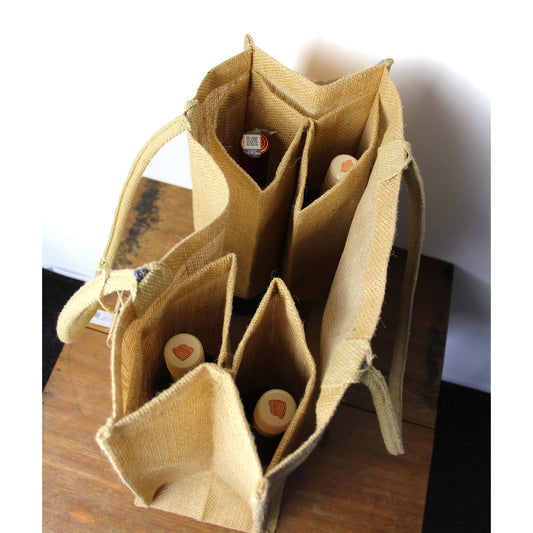 Grand sac en jute - Porte-bouteille