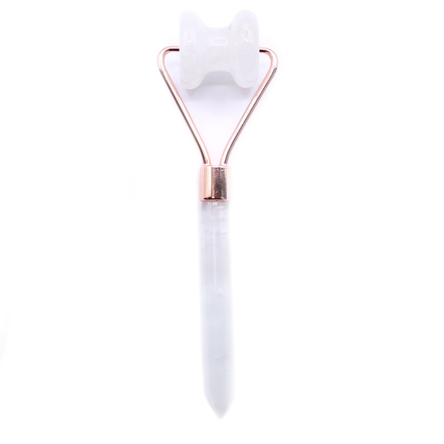 Rouleau facial en pierres précieuses - Quartz rocheux