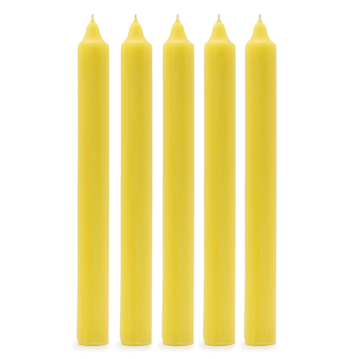 Lot de 10 bougies en vrac de couleur unie – Citron rustique – Paquet de 10