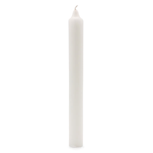 10 x Velas a Granel de Color Sólido - Blanco Rústico - Paquete de 10