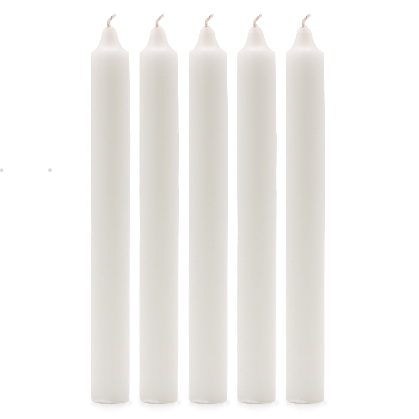 Lot de 10 bougies en vrac de couleur unie - Blanc rustique