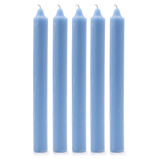 Lot de 10 bougies en vrac de couleur unie - Bleu marine rustique - Lot de 10