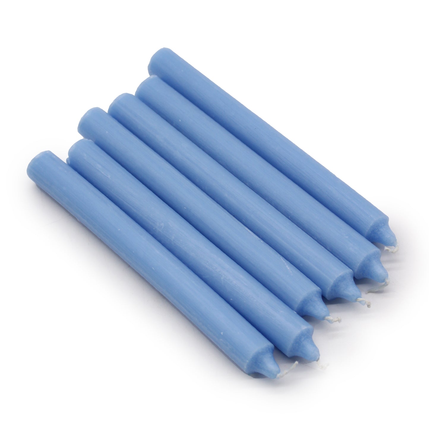 Lot de 10 bougies en vrac de couleur unie - Bleu marine rustique - Lot de 10