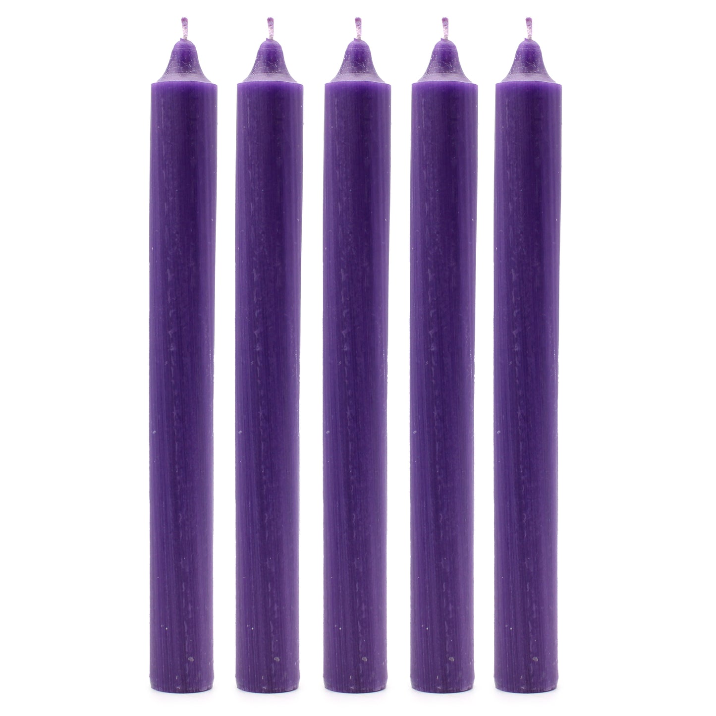 Lot de 10 bougies en vrac de couleur unie - Violet rustique