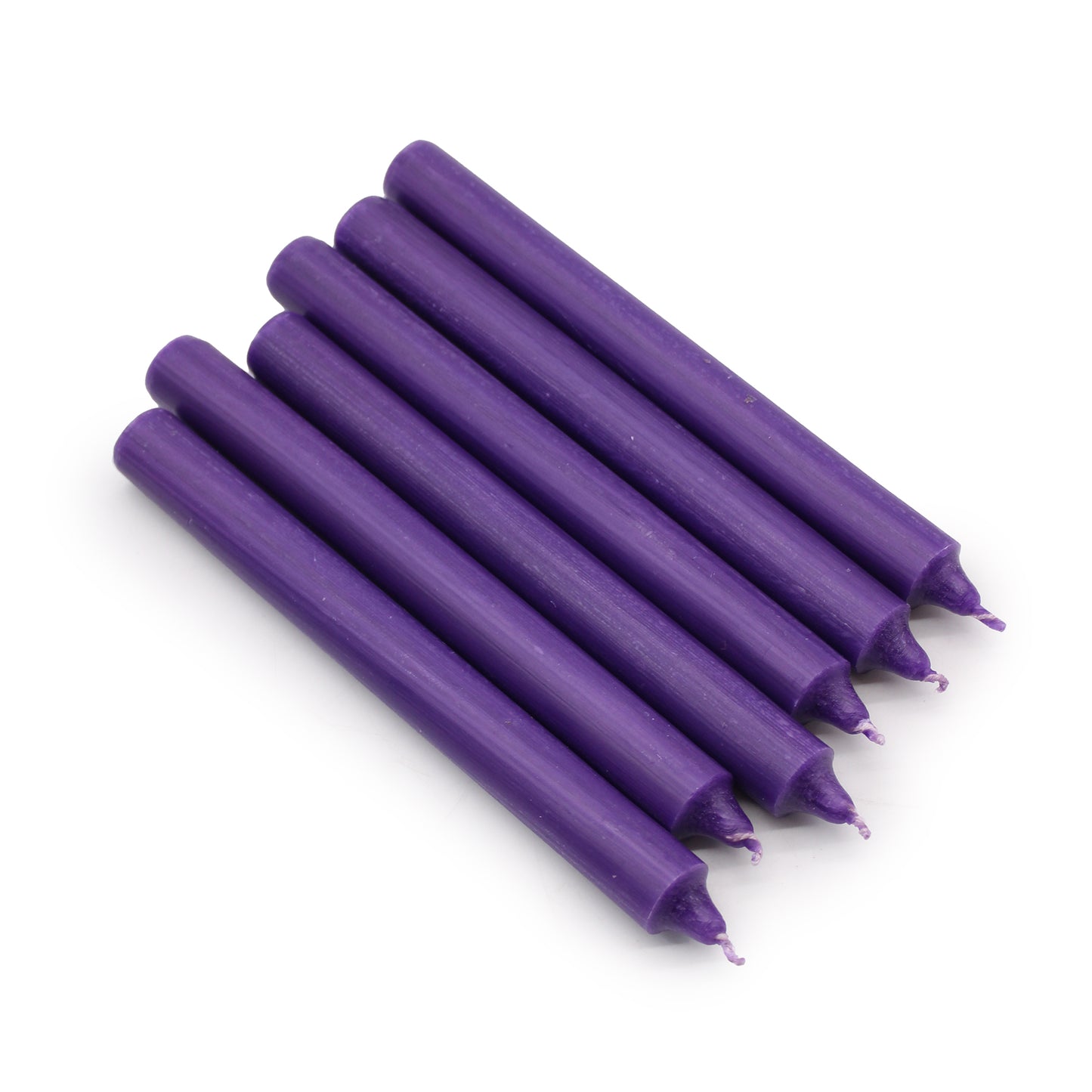 Lot de 10 bougies en vrac de couleur unie - Violet rustique