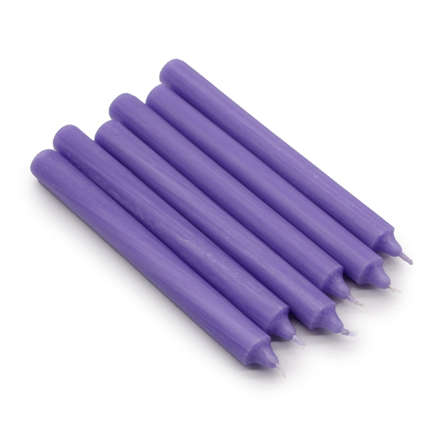 Lot de 10 bougies en vrac de couleur unie - Lilas rustique - Paquet de 10