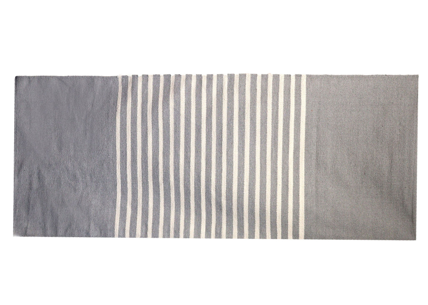 Tapis indien en coton - 70x170cm - Gris