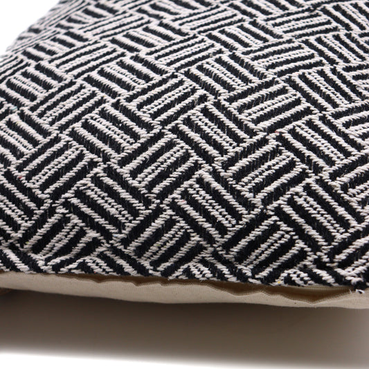 Housse de coussin classique - Sangles noires - 40x40cm