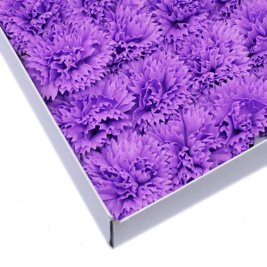 Fleurs de savon artisanales - Œillets - Violet