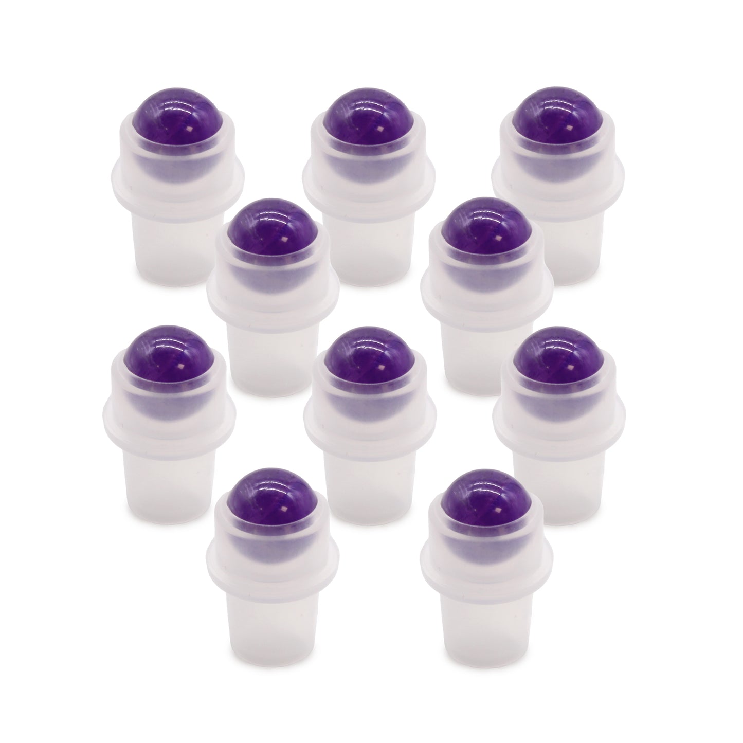 Embout roller en pierre précieuse pour flacon de 5 ml – Améthyste