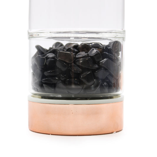 Bouteille à thé en verre - or rose - Onyx