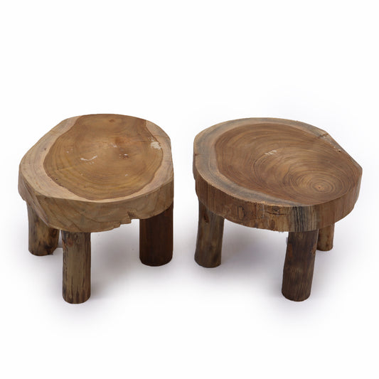 2 x Paravent en teck moyen - 27 x 15 cm