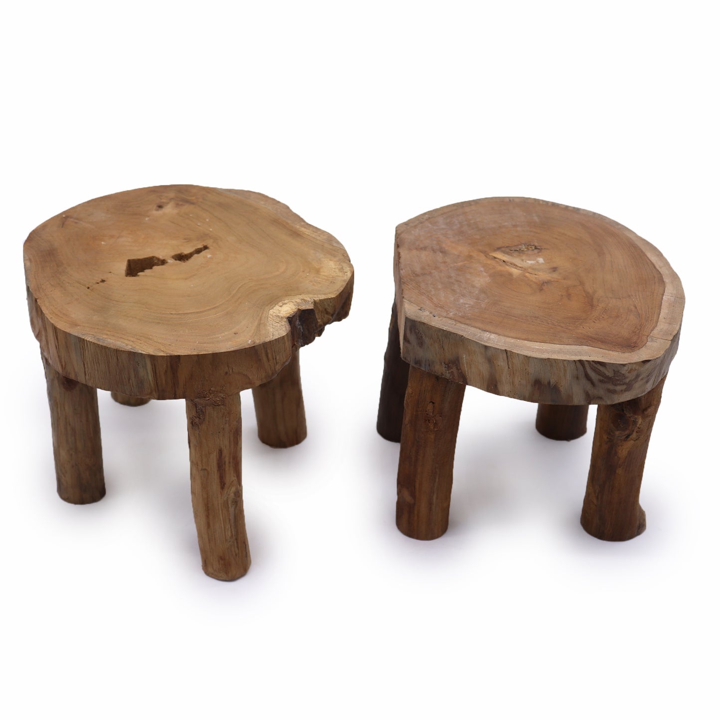 2 x Paravent en teck supérieur - 27 x 20 cm