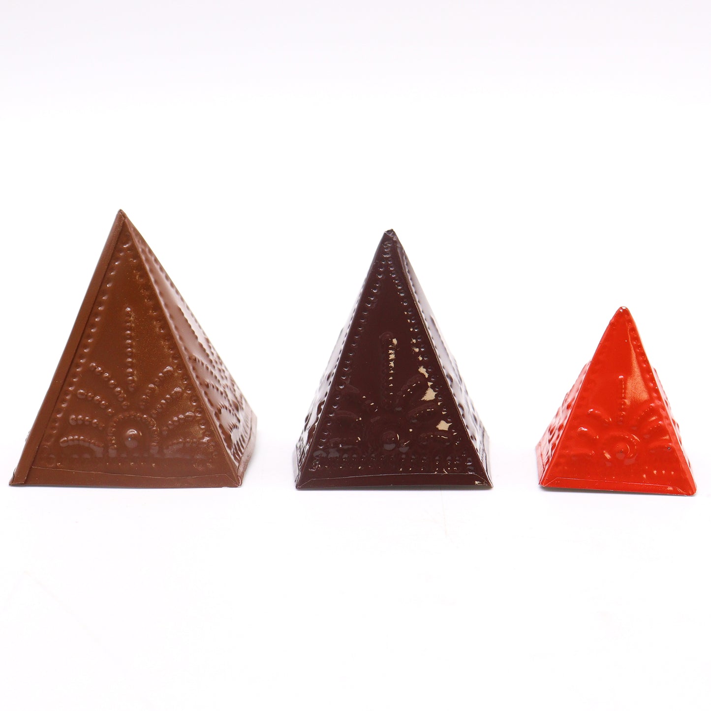 Ensemble de moules à encens en poudre – Marron clair, marron foncé, orange